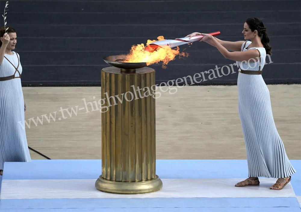 Paris Olymic Games Opening Ceremony Torch Igniting Paris Olymic Games Opening Ceremony Torch Igniting